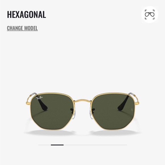 NWOT Ray-Ban Hexagon Sunglasses w Case main image 7